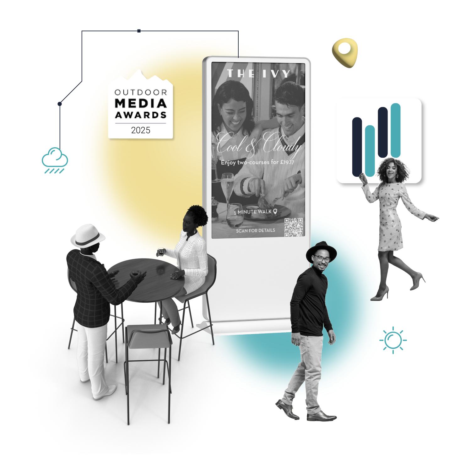 Driving restaurant footfall: The Ivy secures Gold at 2025 Outdoor Media Awards with Scoota and Adsquare's location intelligence